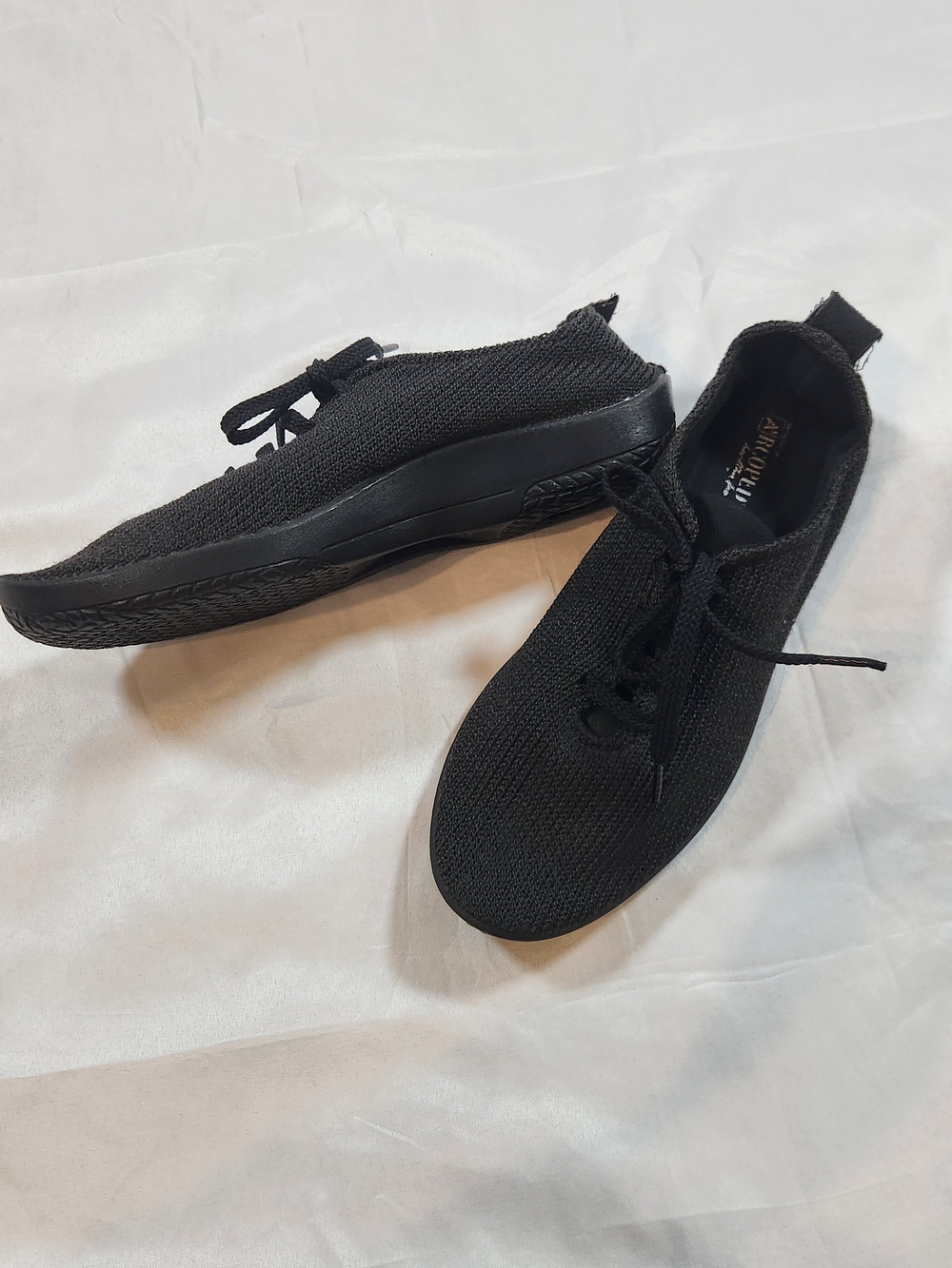 Arcopedico LS Knit Oxford Shoes Women Size EU 42 Black Lace-Up Sneakers US 11